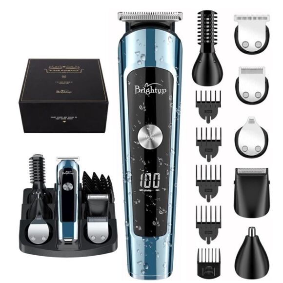 Brightup Beard Trimmer for Men, IPX7 Waterproof Mens Grooming Kit Cordless - Picture 4 of 6